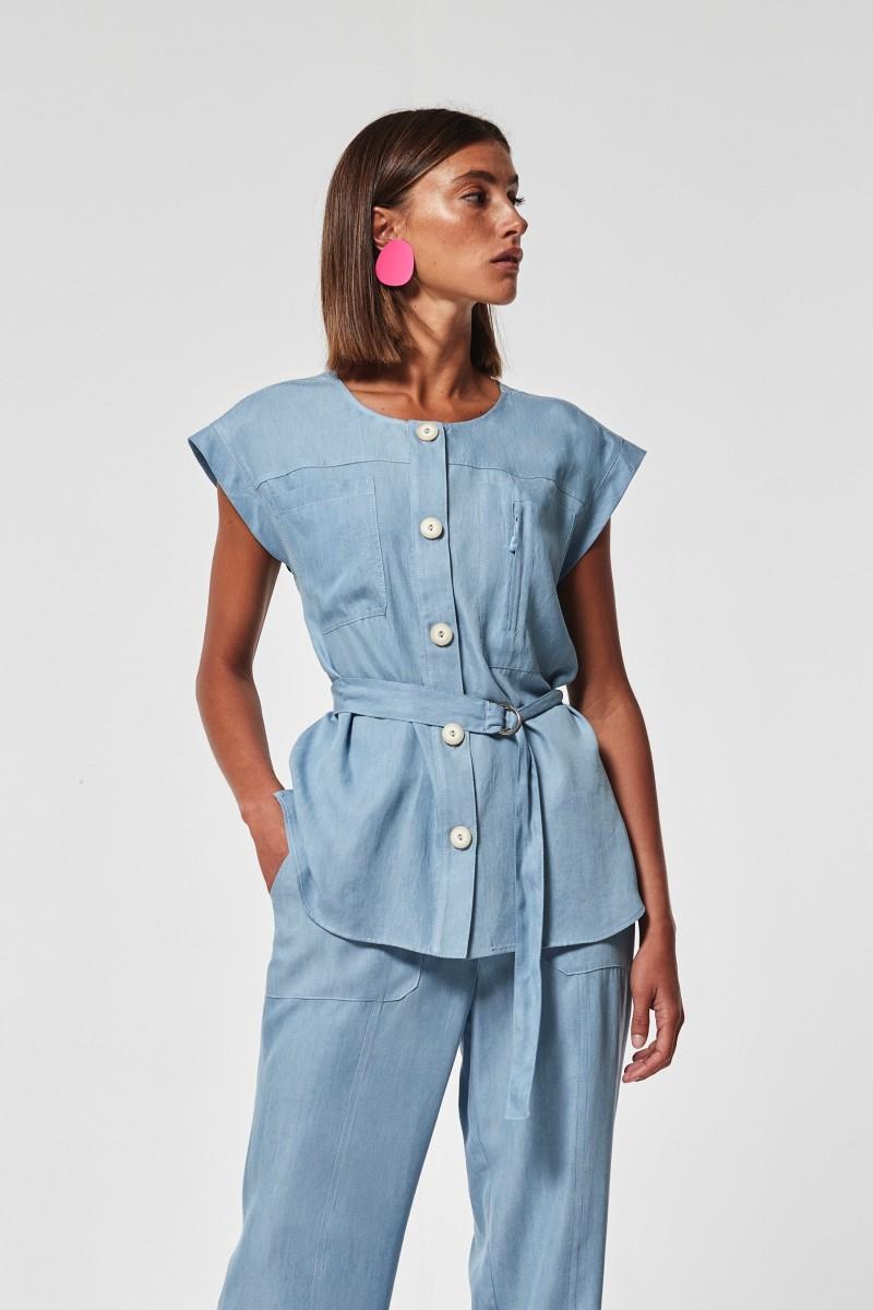 oky coky CAMISA CHACON TENCEL JEANS