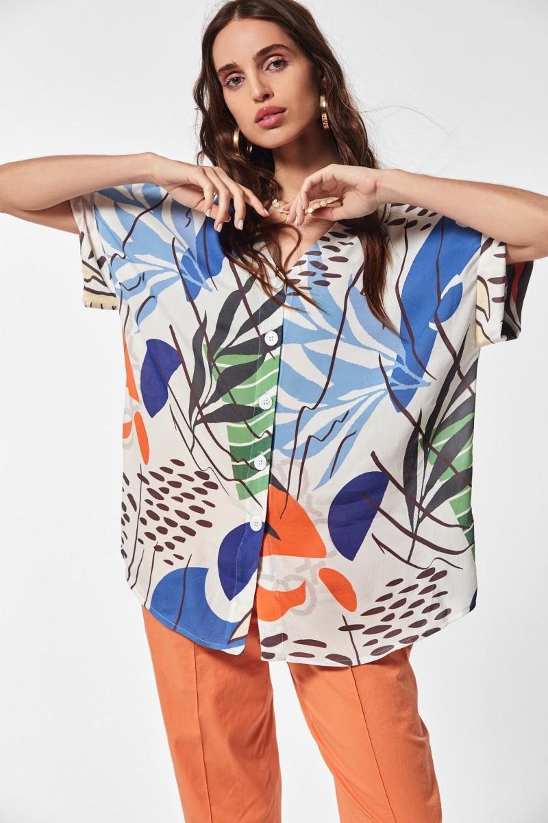 oky coky CAMISA FALDER CREP MARROCAINE