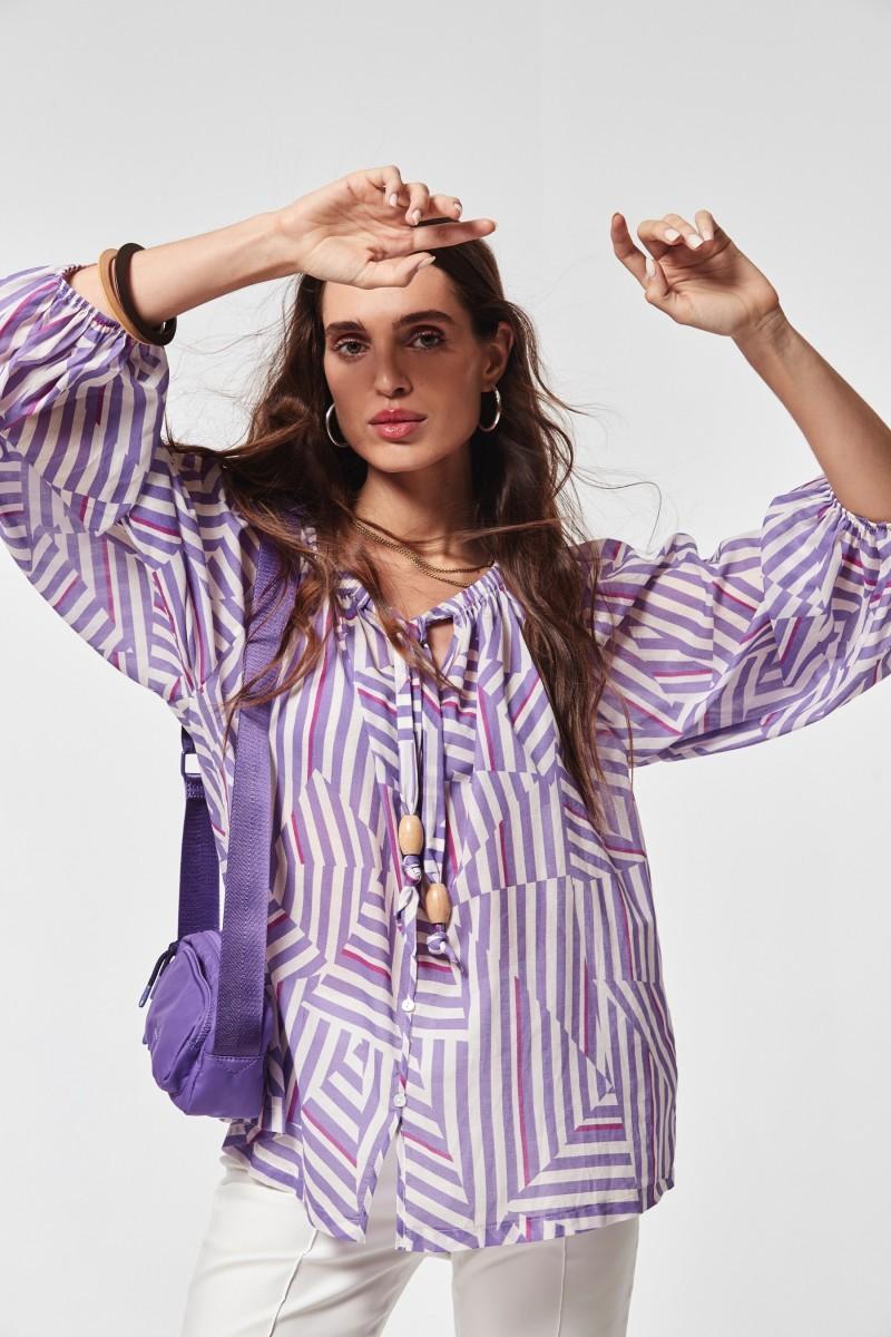 oky coky CAMISA ILCA VOILE DIBUJO GEOMETRICO