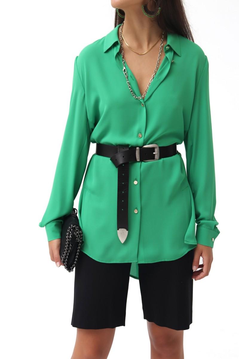 oky coky CAMISA LARGA DE GASA ABERTURAS