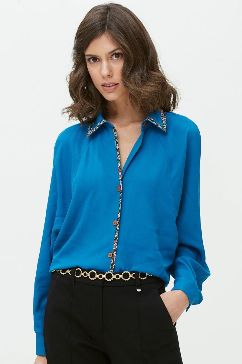 oky coky CAMISA MANGA RANGLÁN EN CREPÉ VISCOSA