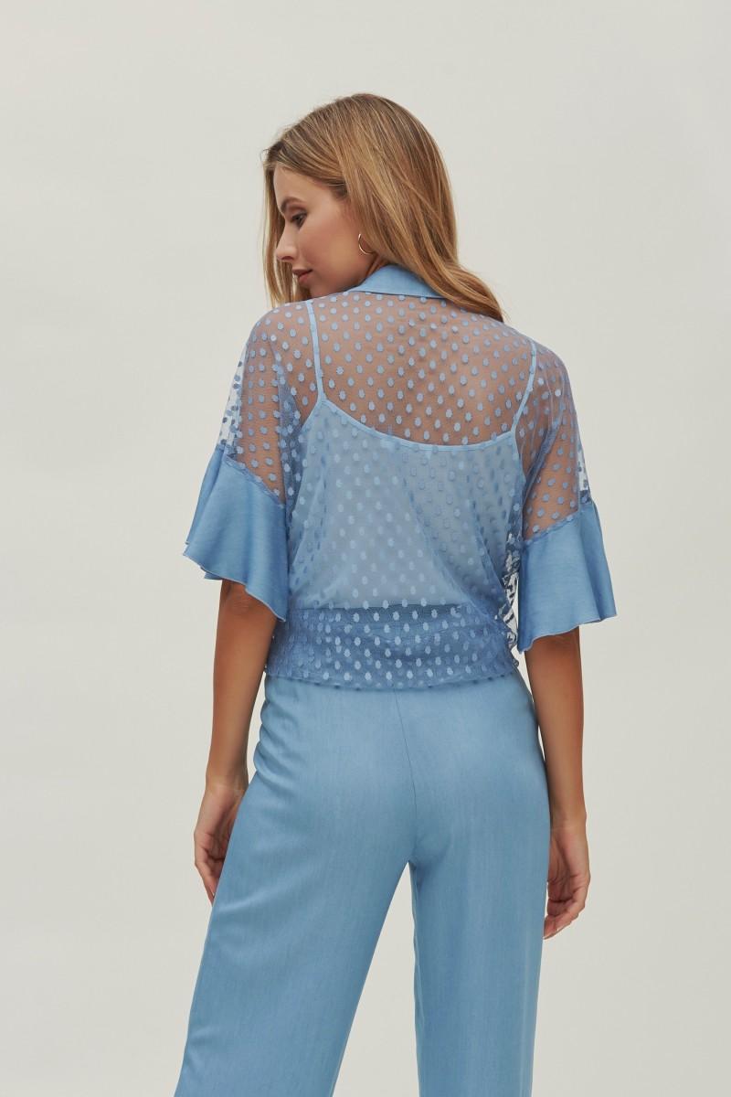 Oky Coky CAMISA MANGA VOLANTE TENCEL