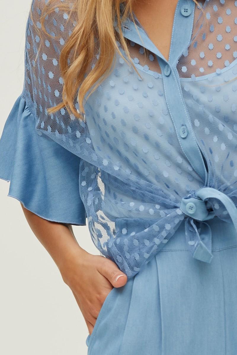 Oky Coky CAMISA MANGA VOLANTE TENCEL