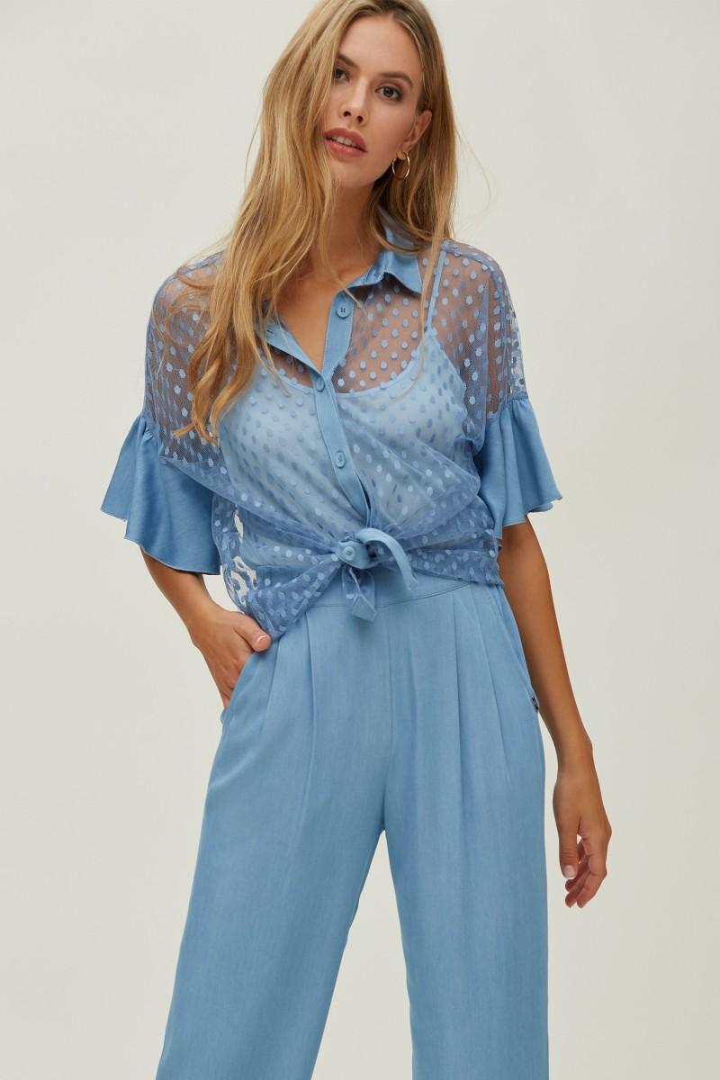 oky coky CAMISA MANGA VOLANTE TENCEL