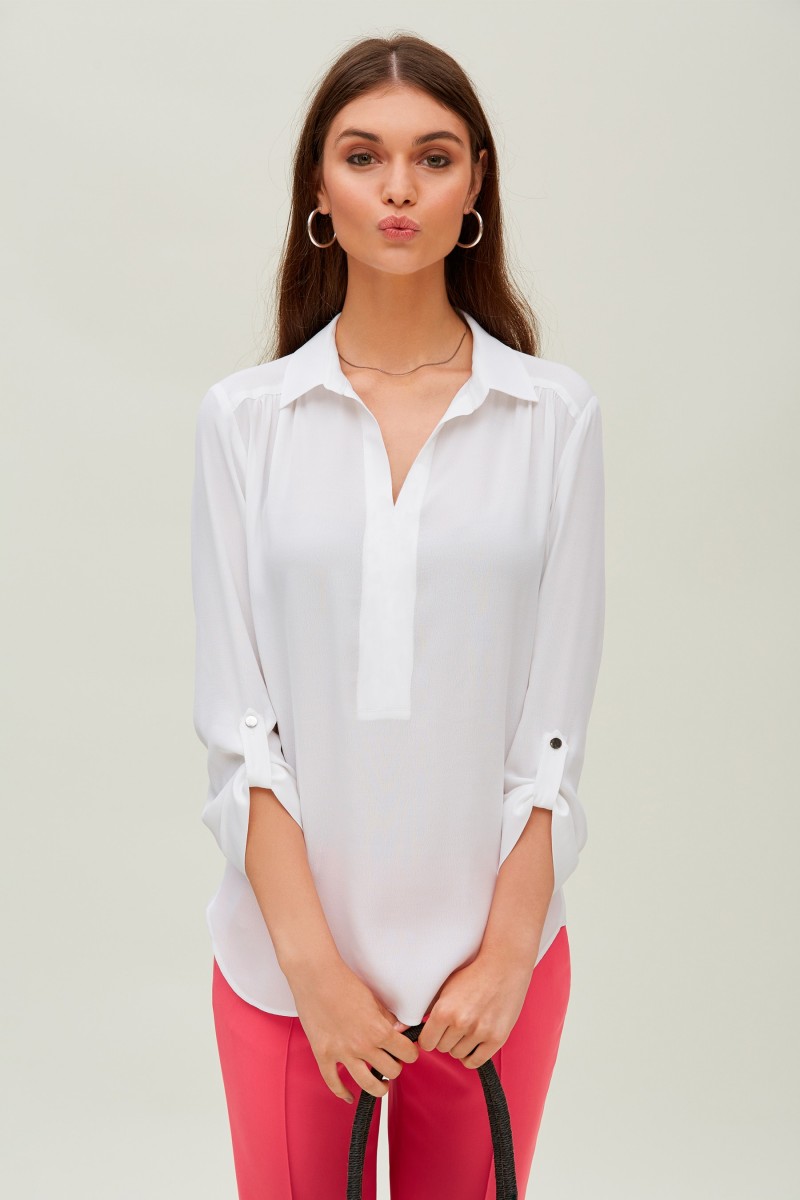 oky coky CAMISA SIN BORDADO-CREP MAROCAINE