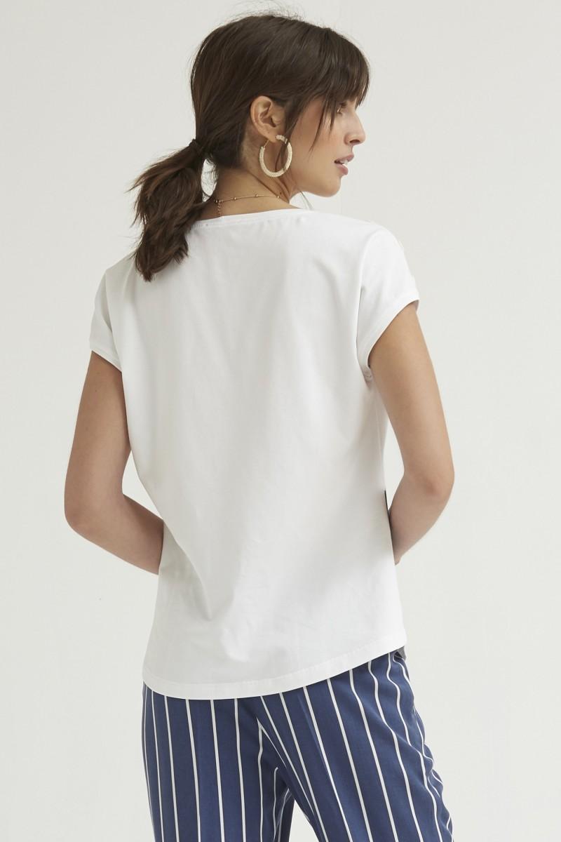 Oky Coky CAMISETA BOTONES HOMBRO PUNTO ALGODÓN