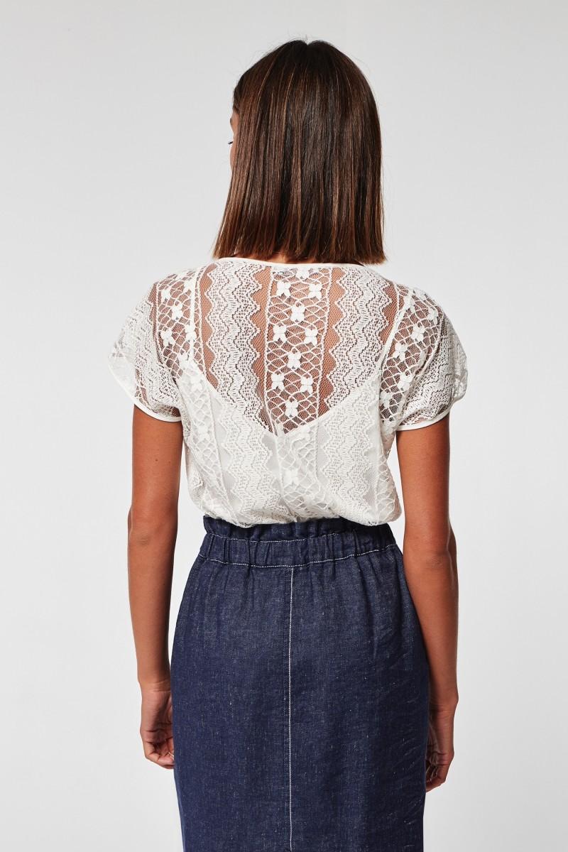 Oky Coky CAMISETA SAGRA TIRAS BORDADAS EN TUL