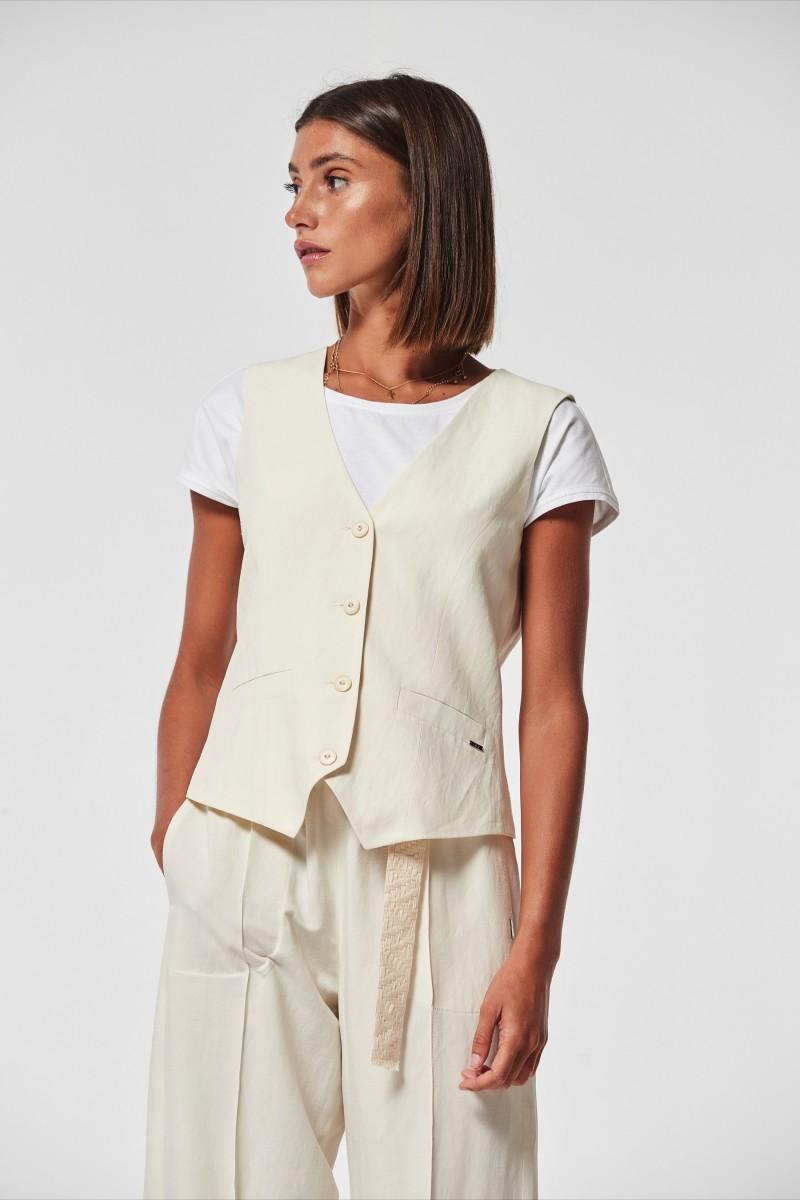 Oky Coky CHALECO CHOPO VISCOSA LINO