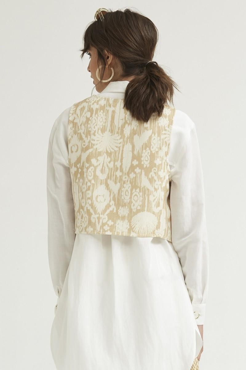 Oky Coky CHALECO CORTO ESTAMPADO ÉTNICO