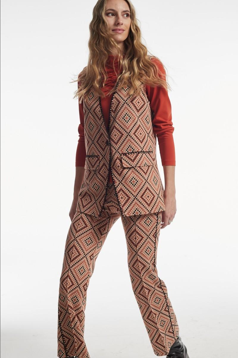 Oky Coky CHALECO PILLAR JACQUARD PUNTO GEOMETRICO