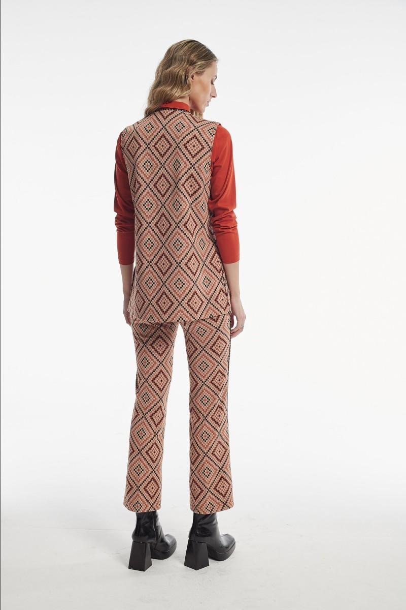 Oky Coky CHALECO PILLAR JACQUARD PUNTO GEOMETRICO