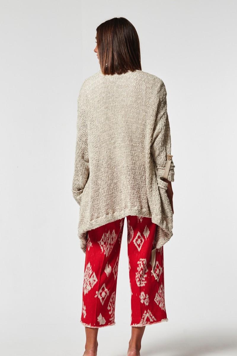 Oky Coky CHAQUETA BARBON PUNTO TRICOT MELANGE