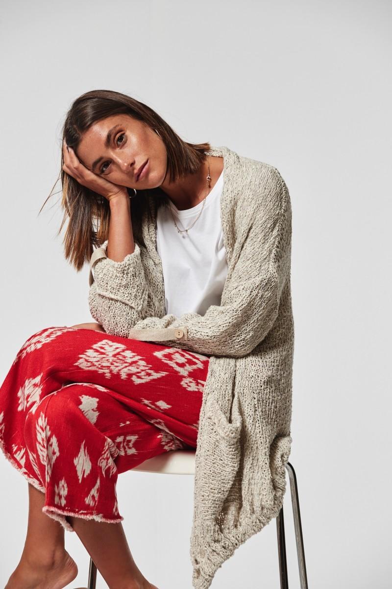 Oky Coky CHAQUETA BARBON PUNTO TRICOT MELANGE