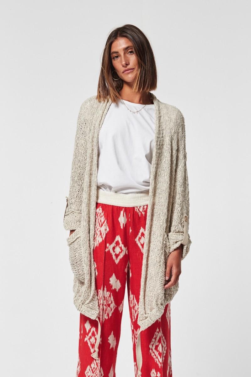 oky coky CHAQUETA BARBON PUNTO TRICOT MELANGE