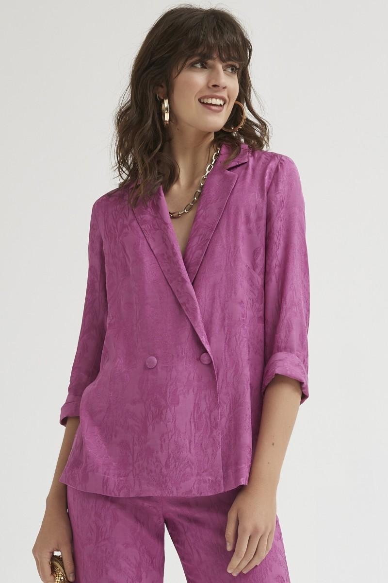 oky coky CHAQUETA CRUZADA JACQUARD ECOVERO