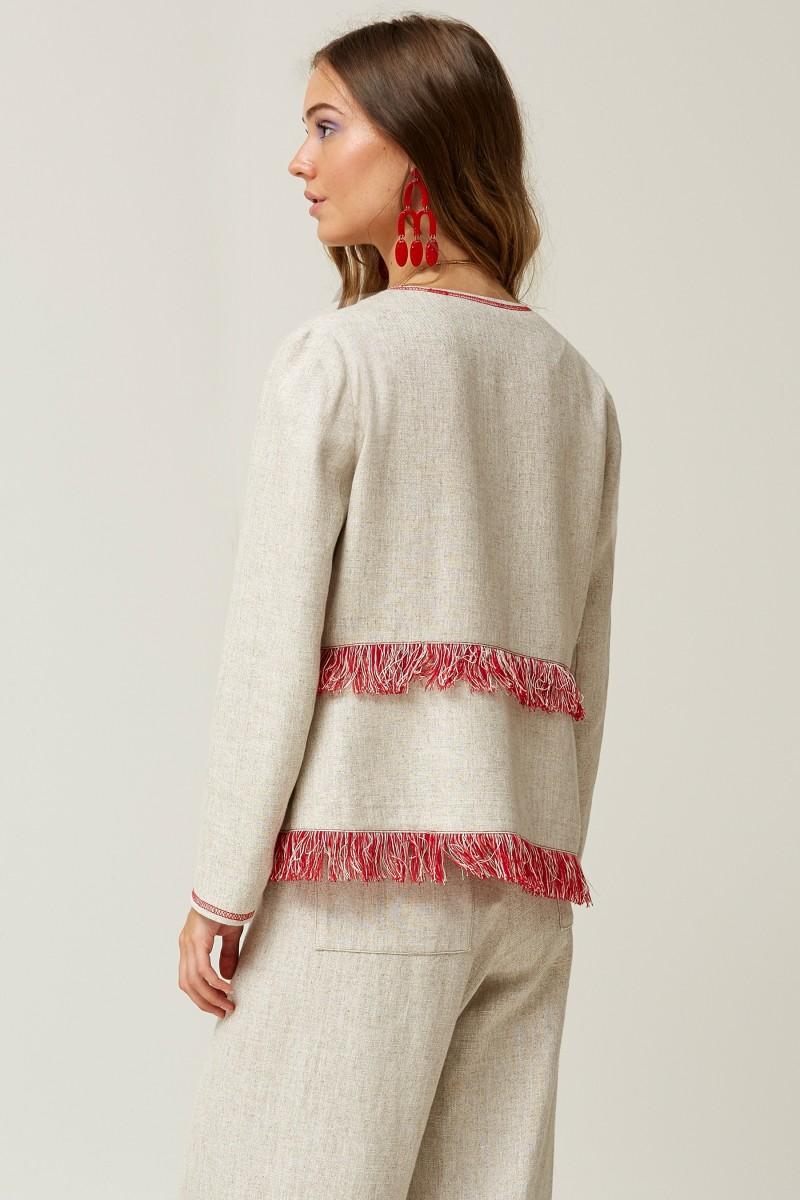 Oky Coky CHAQUETA FLECOS LINO