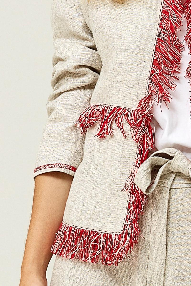 Oky Coky CHAQUETA FLECOS LINO