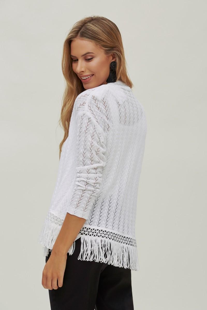 Oky Coky CHAQUETA FLECOS PUNTO CALADO