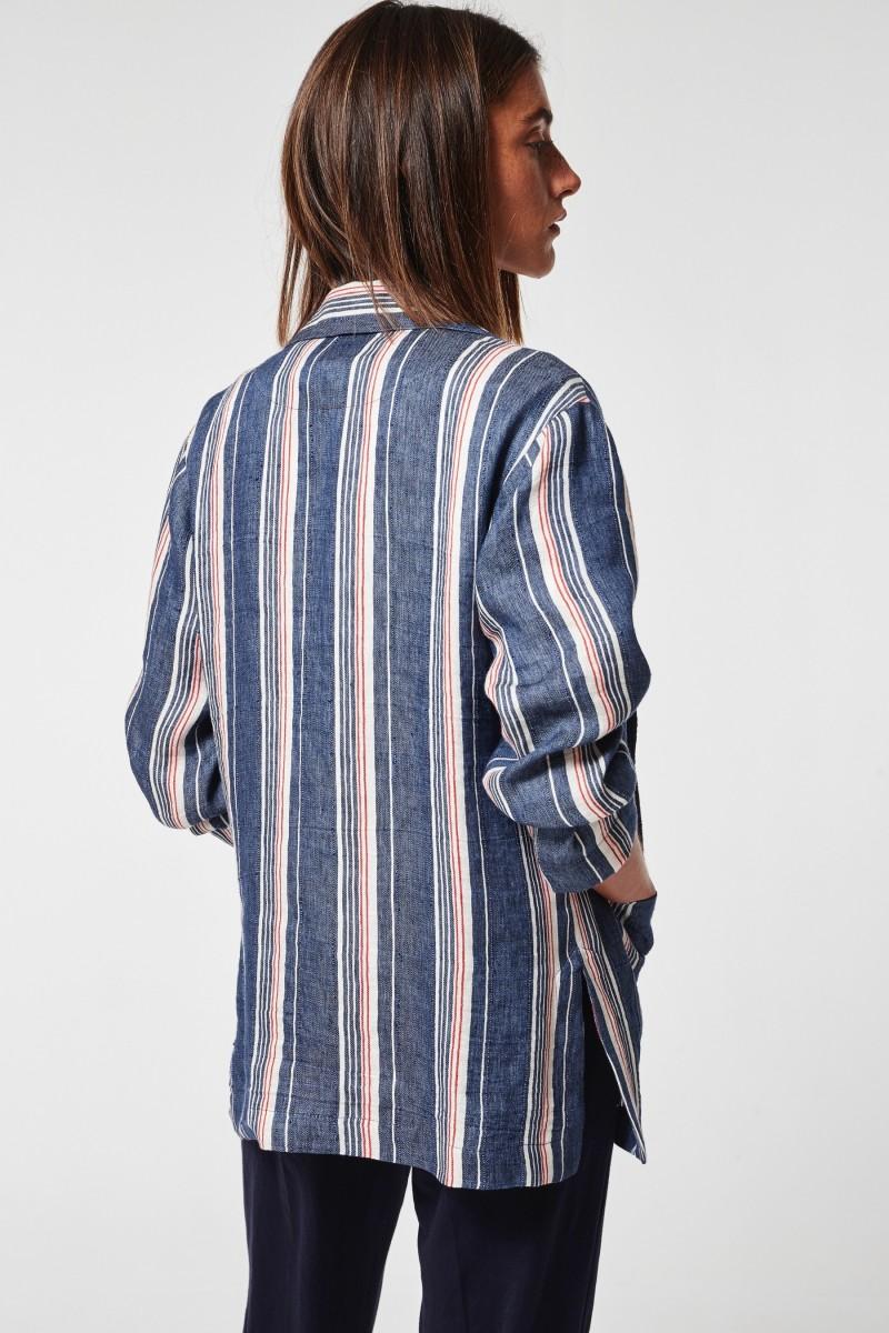 Oky Coky CHAQUETA IRATI LINO RAYAS