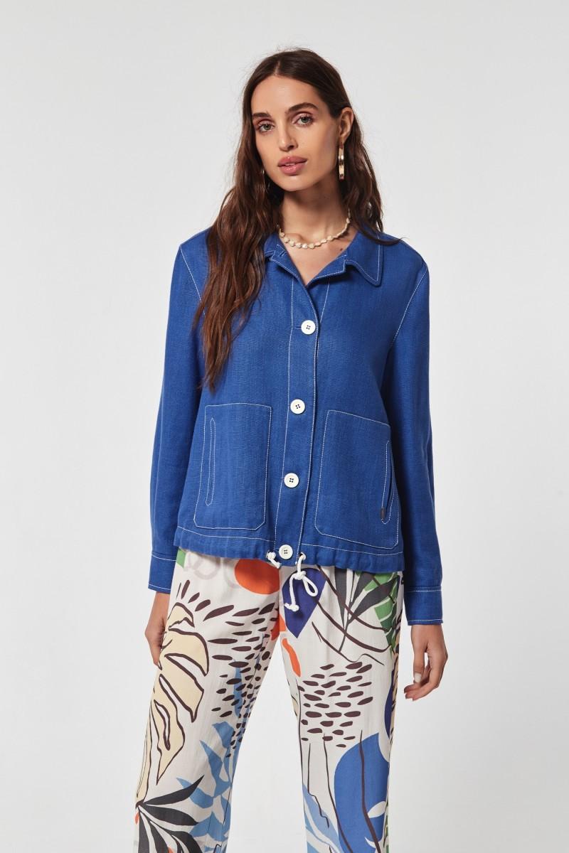 oky coky CHAQUETA KALA LINO RUSTICO