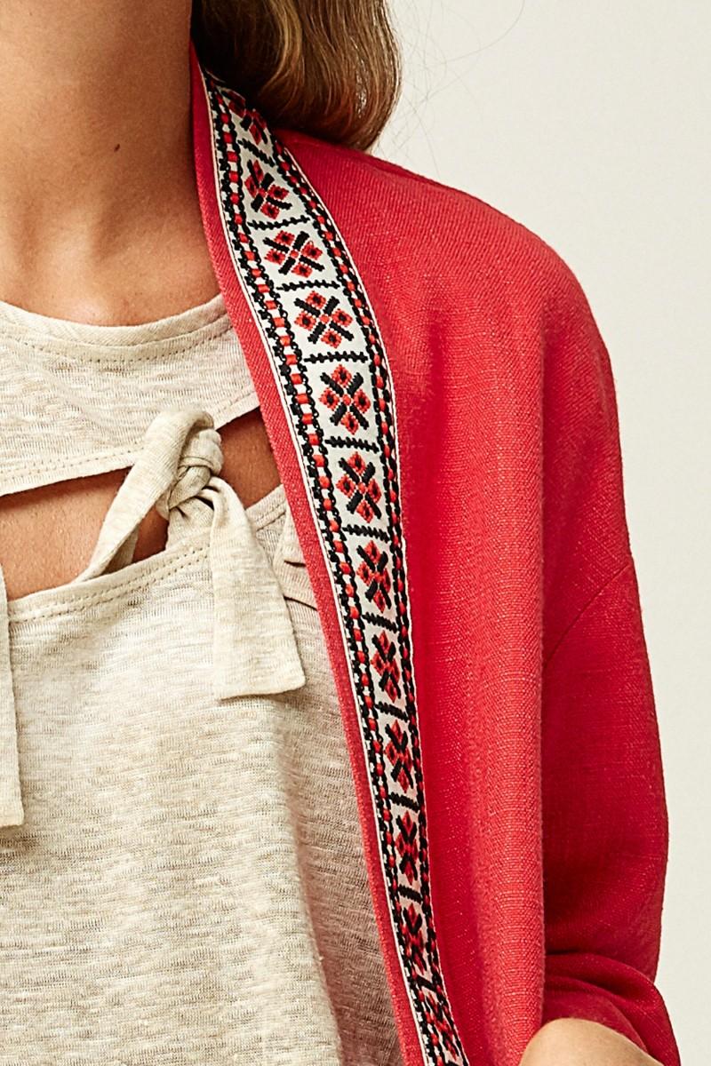 Oky Coky CHAQUETA KIMONO EVASÉ LINO