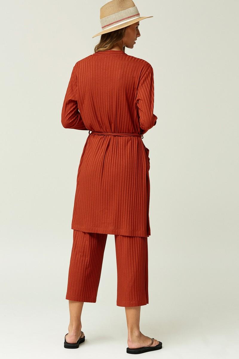 Oky Coky CHAQUETA LARGA PUNTO CANALÉ