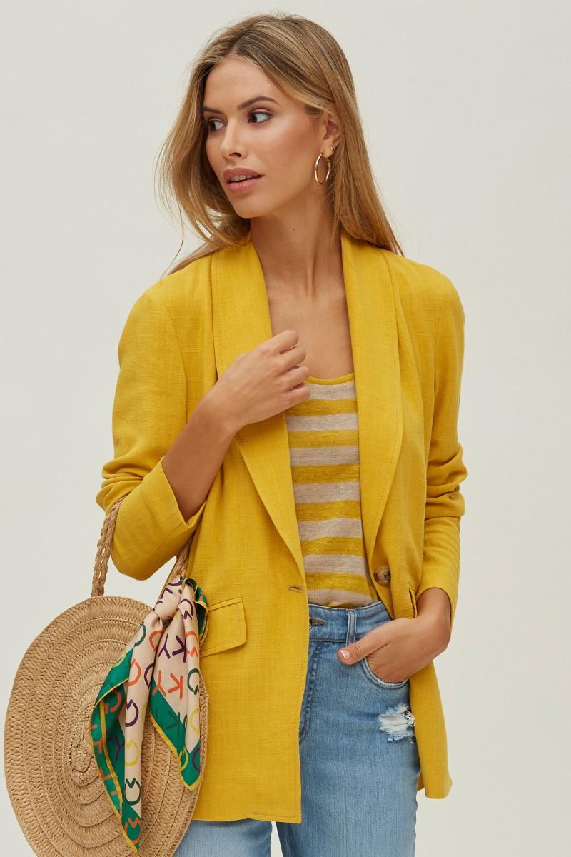 oky coky CHAQUETA LINO CUELLO SMOKING