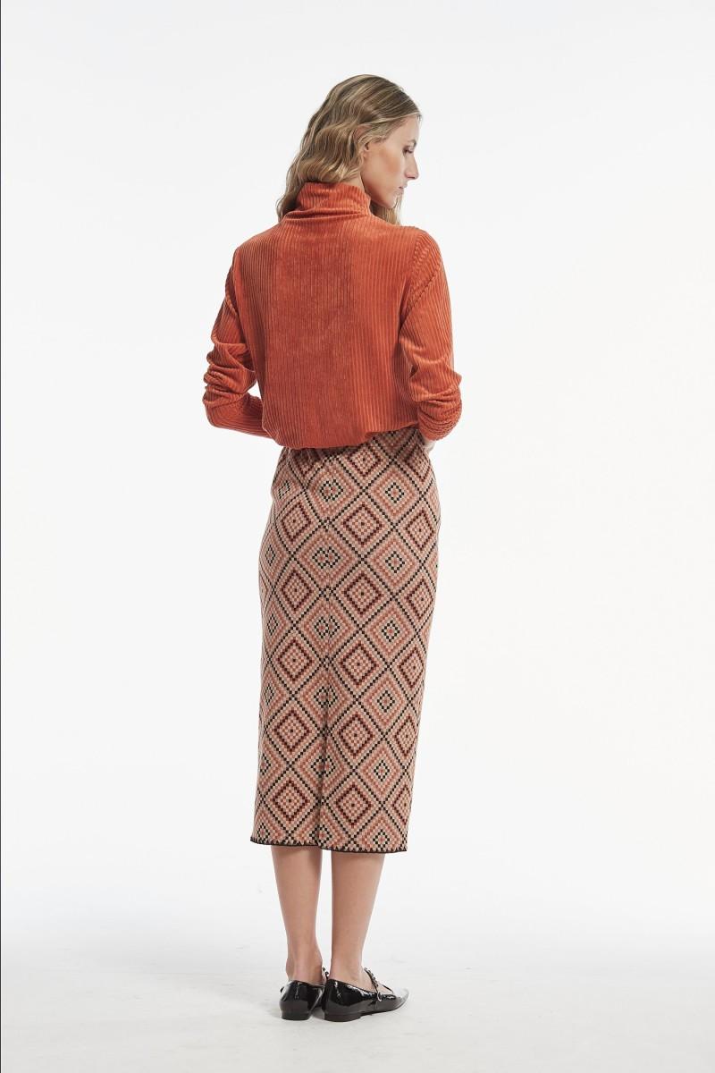 Oky Coky FALDA ARDEN JACQUARD PUNTO GEOMETRICO