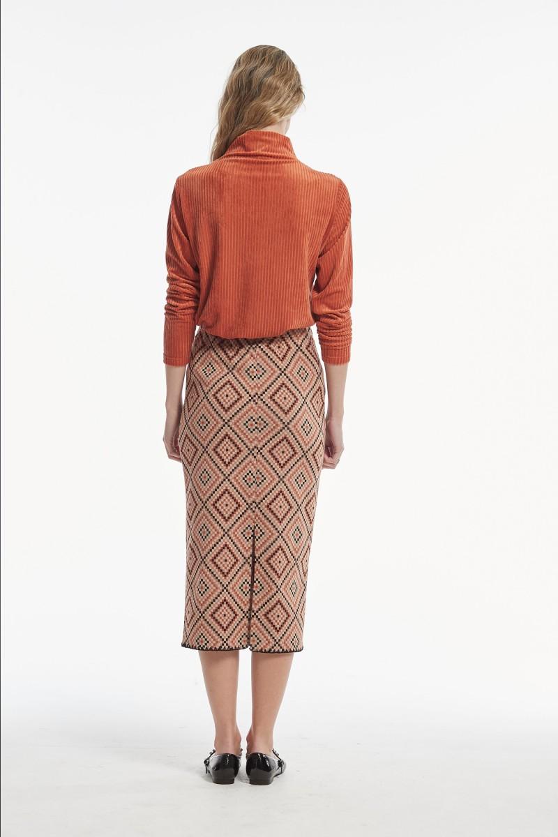 Oky Coky FALDA ARDEN JACQUARD PUNTO GEOMETRICO