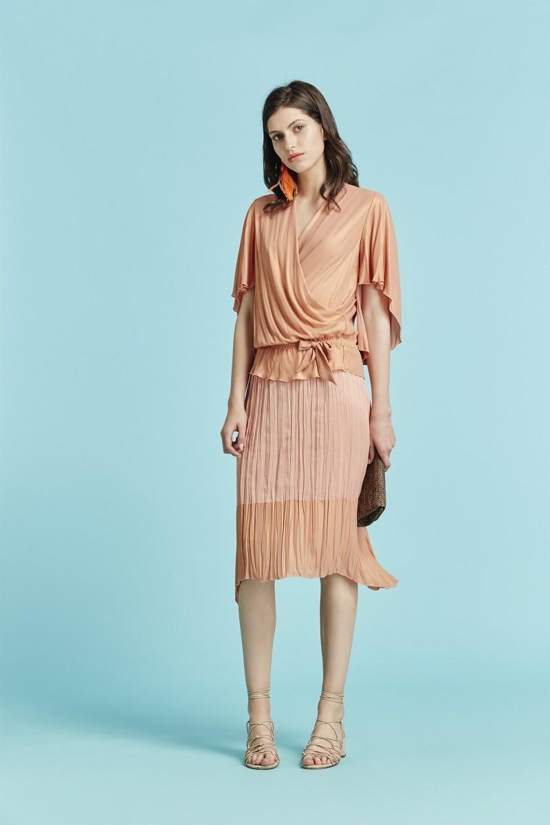 oky coky FALDA GASA LAMINADA BICOLOR