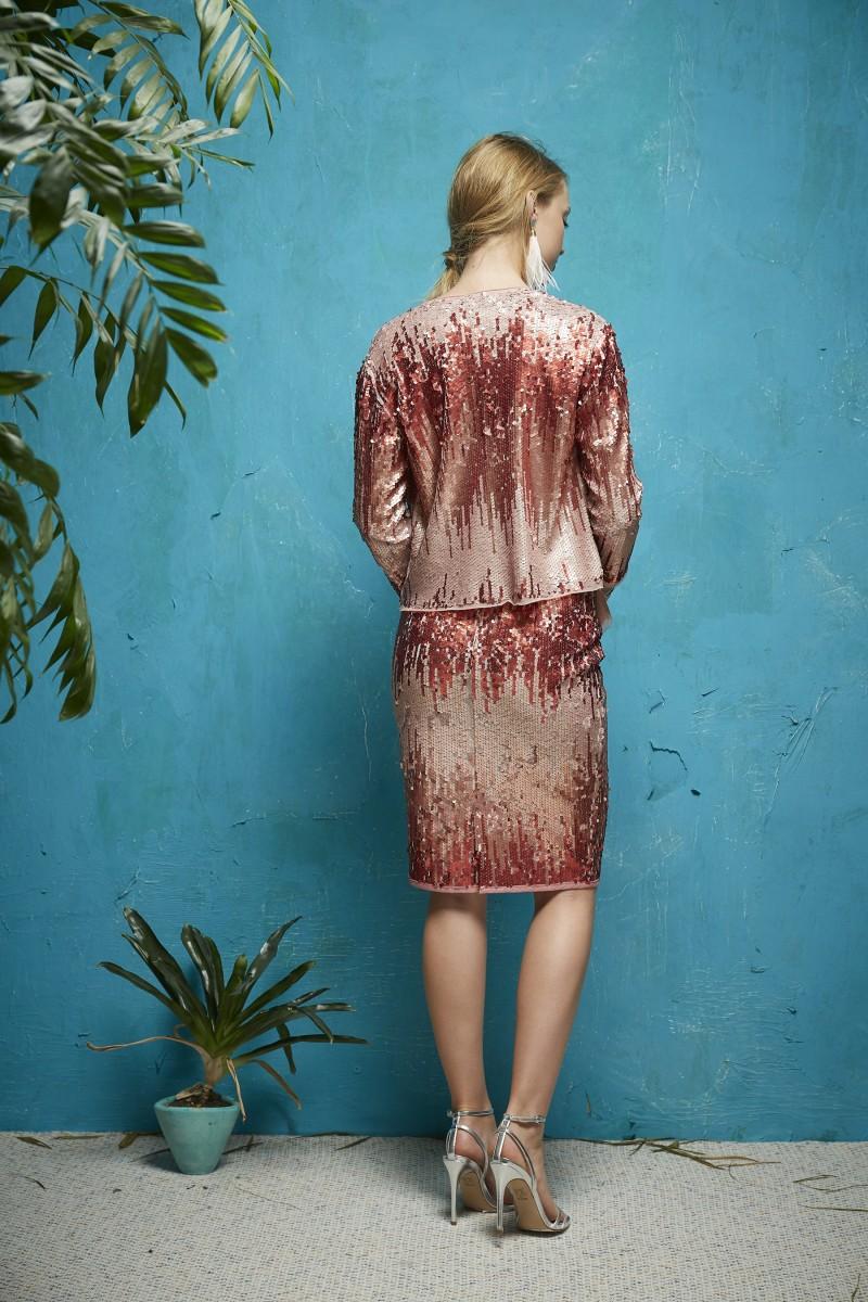 Oky Coky FALDA LAPIZ ELIO LENTEJUELA MULTICOLOR