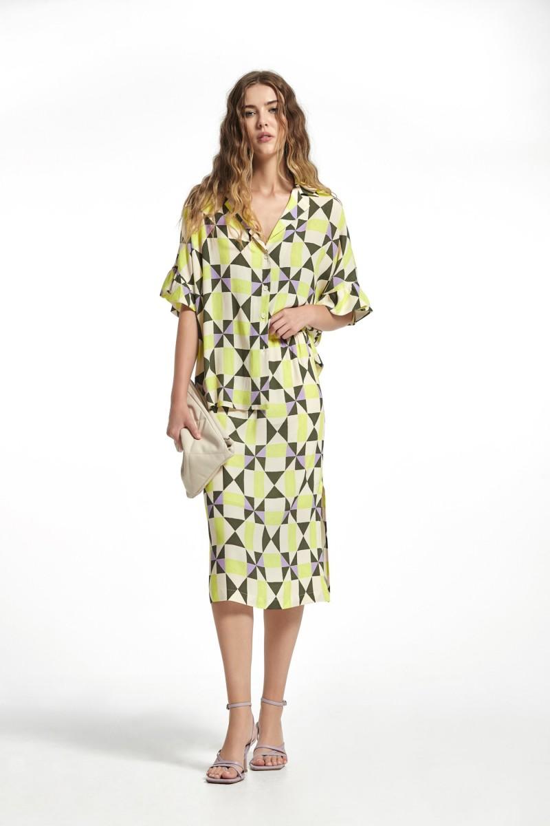 oky coky FALDA PERET CREP MARROCAIN ESTAMPADO