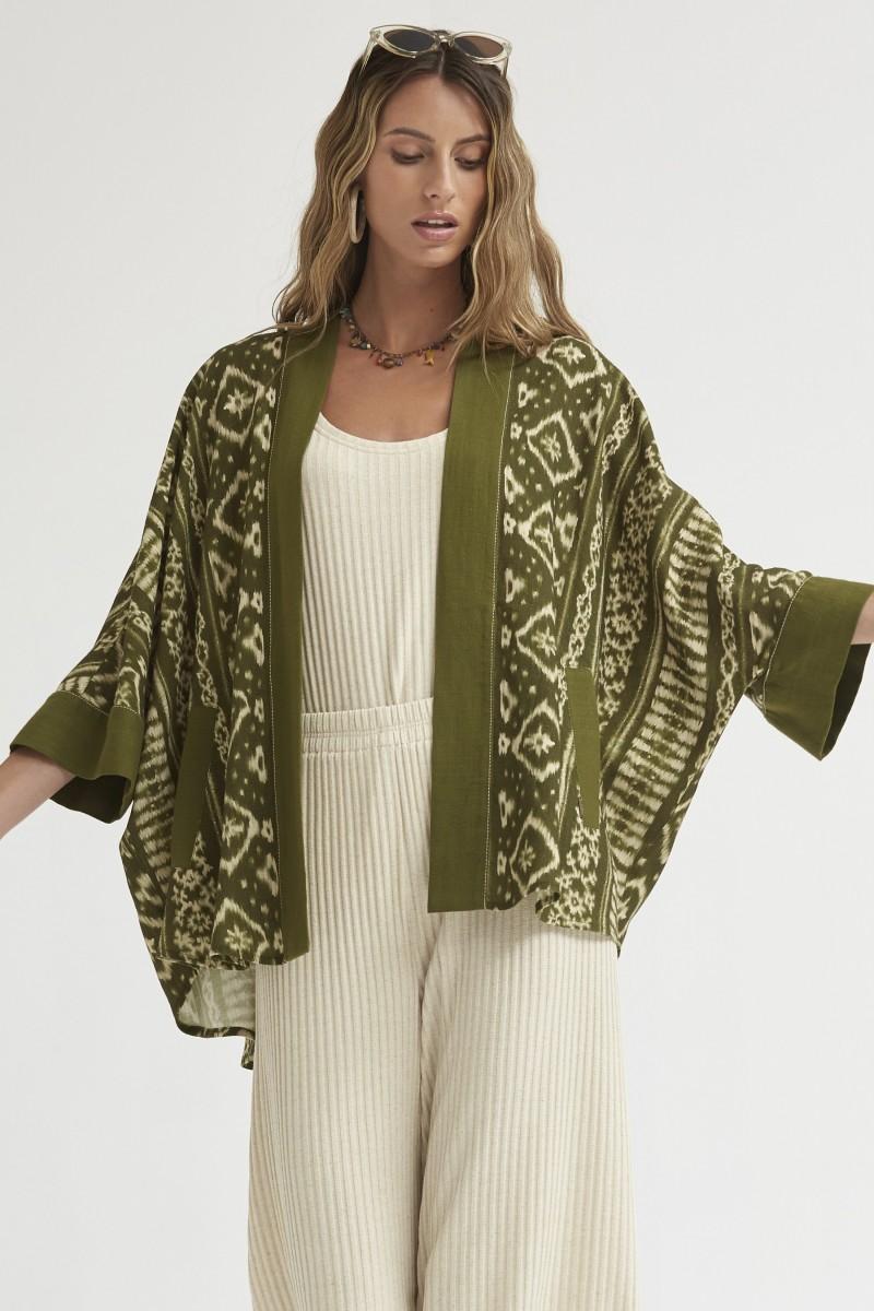 Oky Coky KIMONO ÉTNICO BICOLOR
