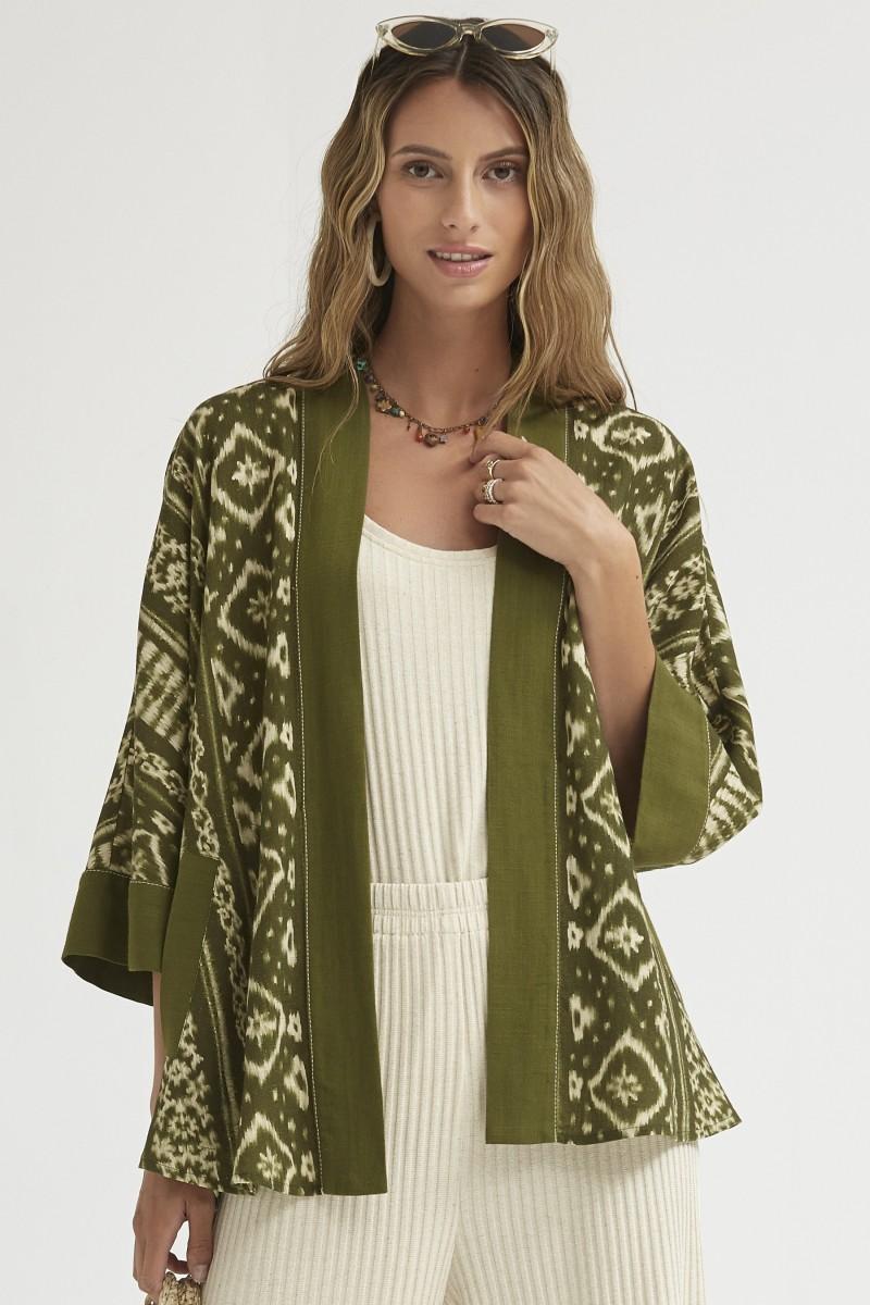 oky coky KIMONO ÉTNICO BICOLOR