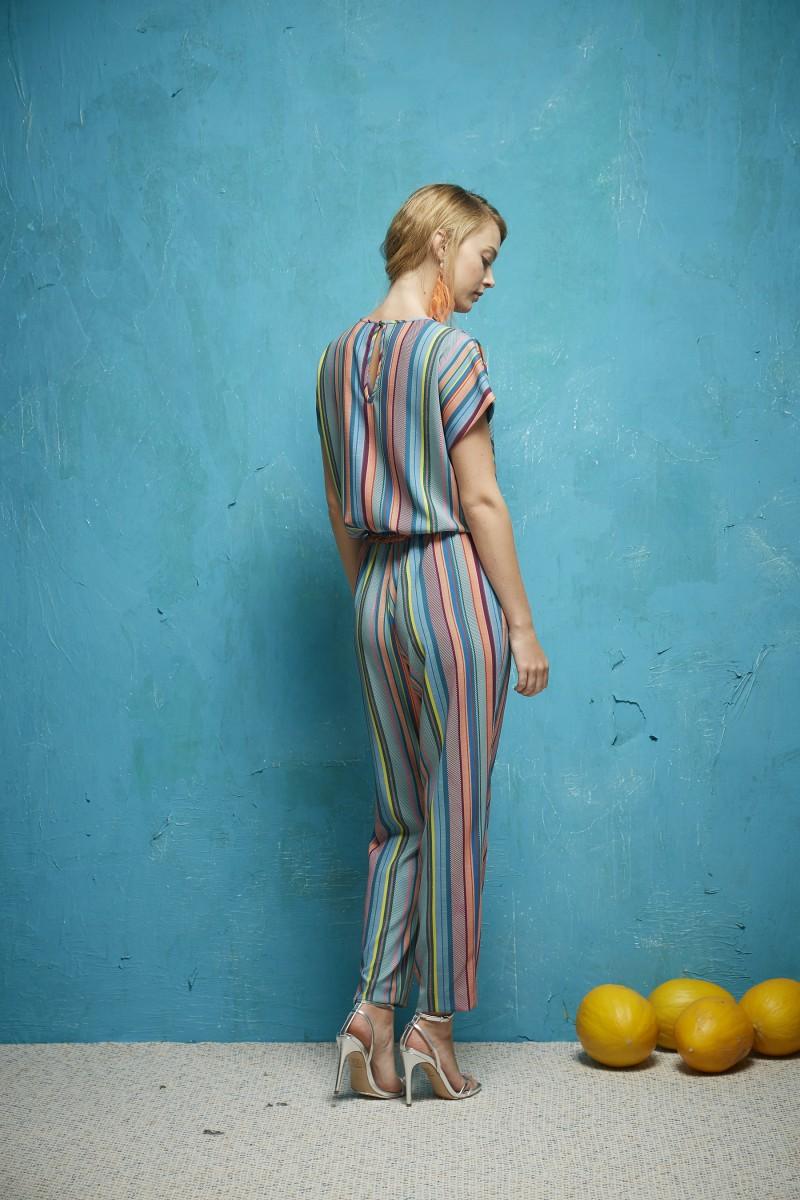 Oky Coky MONO OIBRA ESTAMPADO RAYAS MULTICOLOR