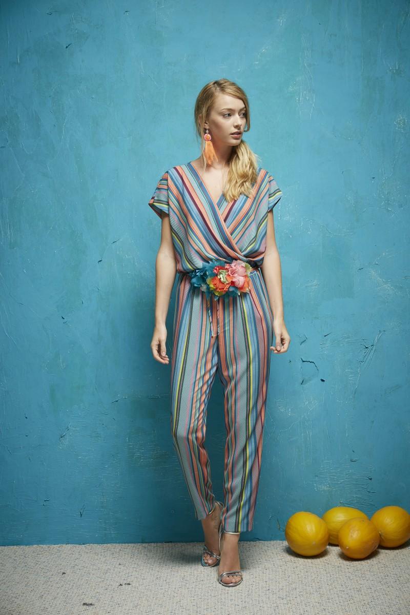 oky coky MONO OIBRA ESTAMPADO RAYAS MULTICOLOR