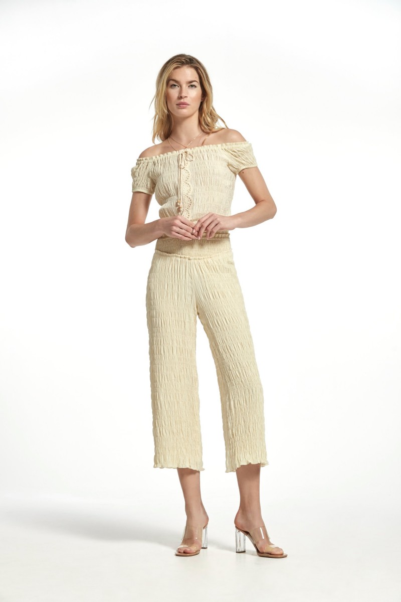 Oky Coky PANTALÓN BRUNO VOILE CON LINEAS DE GOMAS