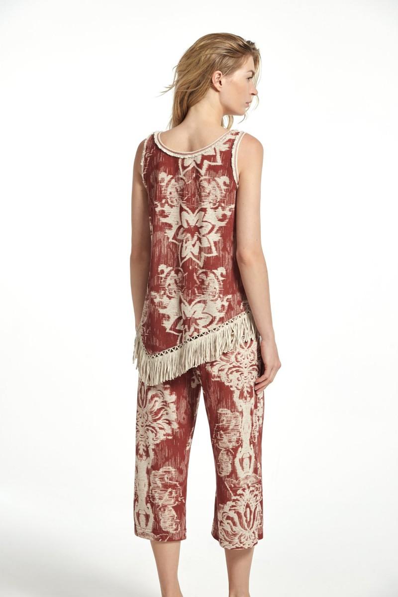 Oky Coky PANTALÓN CAEBO ESTAMPADO EFECTO LINO