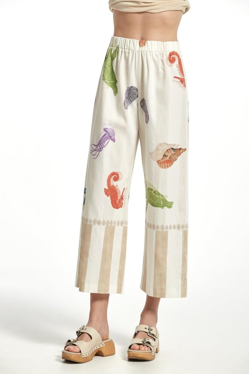 oky coky PANTALÓN CAEBO9 ALGODONESTAMPADO MARINO