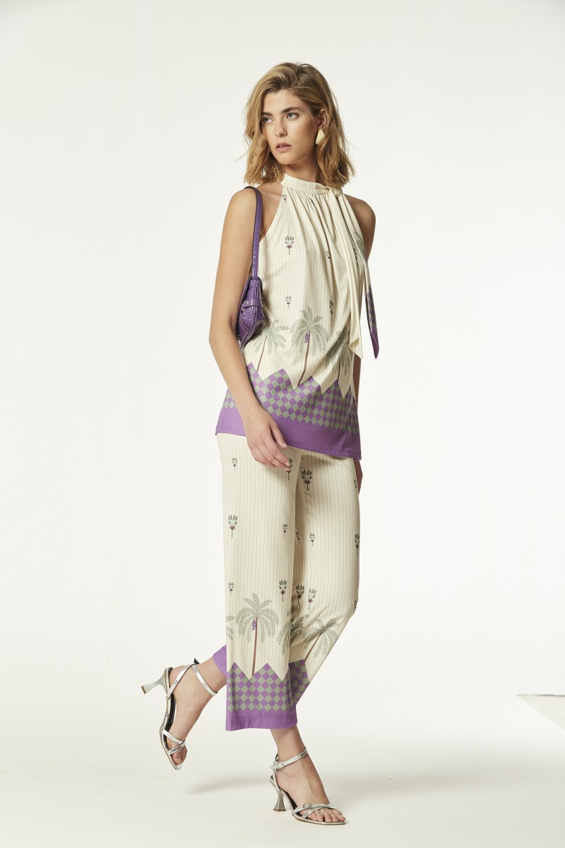 Oky Coky PANTALÓN CAEBO9 PUNTO ESTAMPADO GRECA