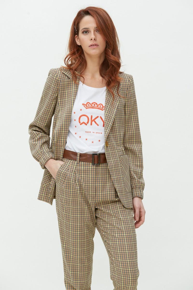 oky coky PANTALÓN CINTURÓN-CUADRO