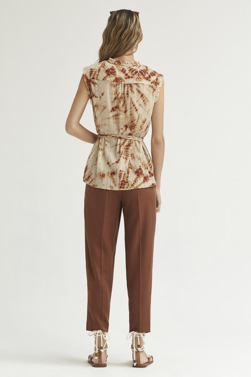 Oky Coky PANTALÓN CON PINZAS SARGA DE LYOCEL