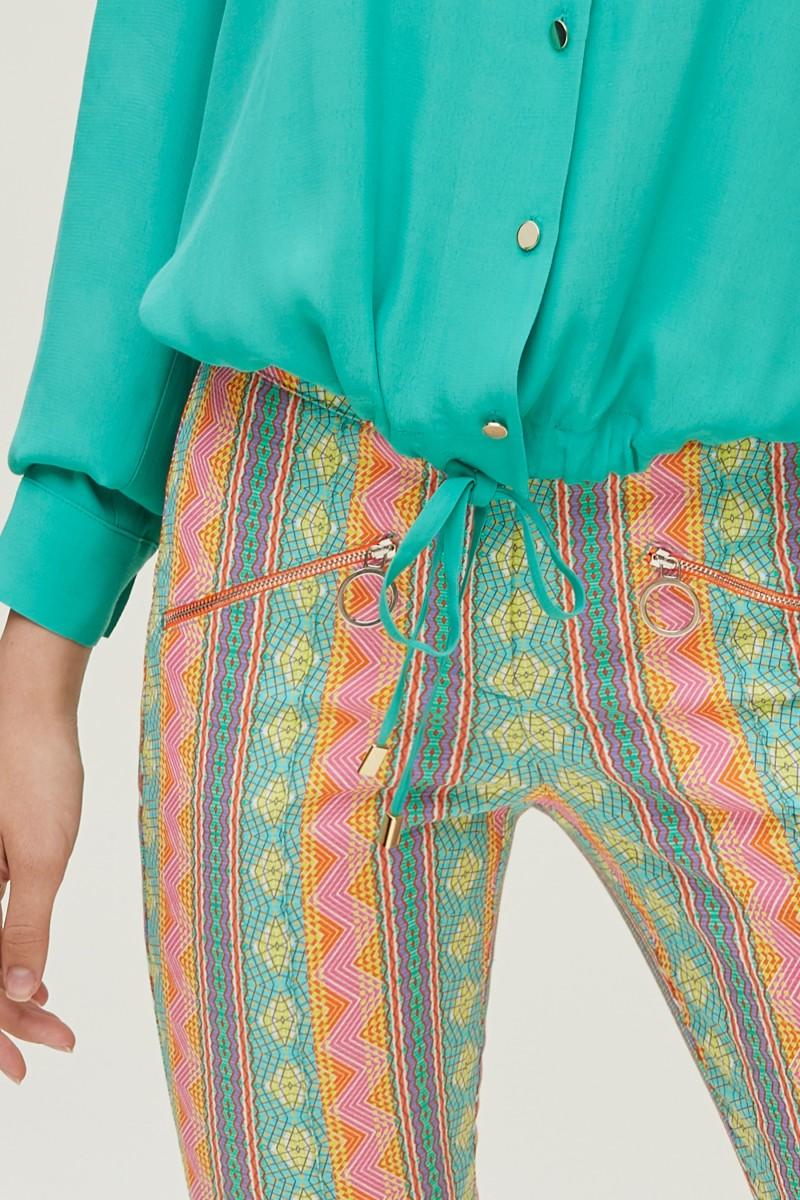 Oky Coky PANTALÓN CREMALLERAS PIQUÉ ESTAMPADO