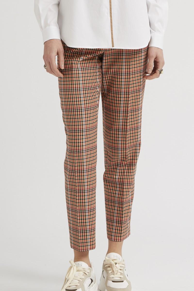 Oky Coky PANTALÓN DE PINZAS CUADROS MULTICOLOR