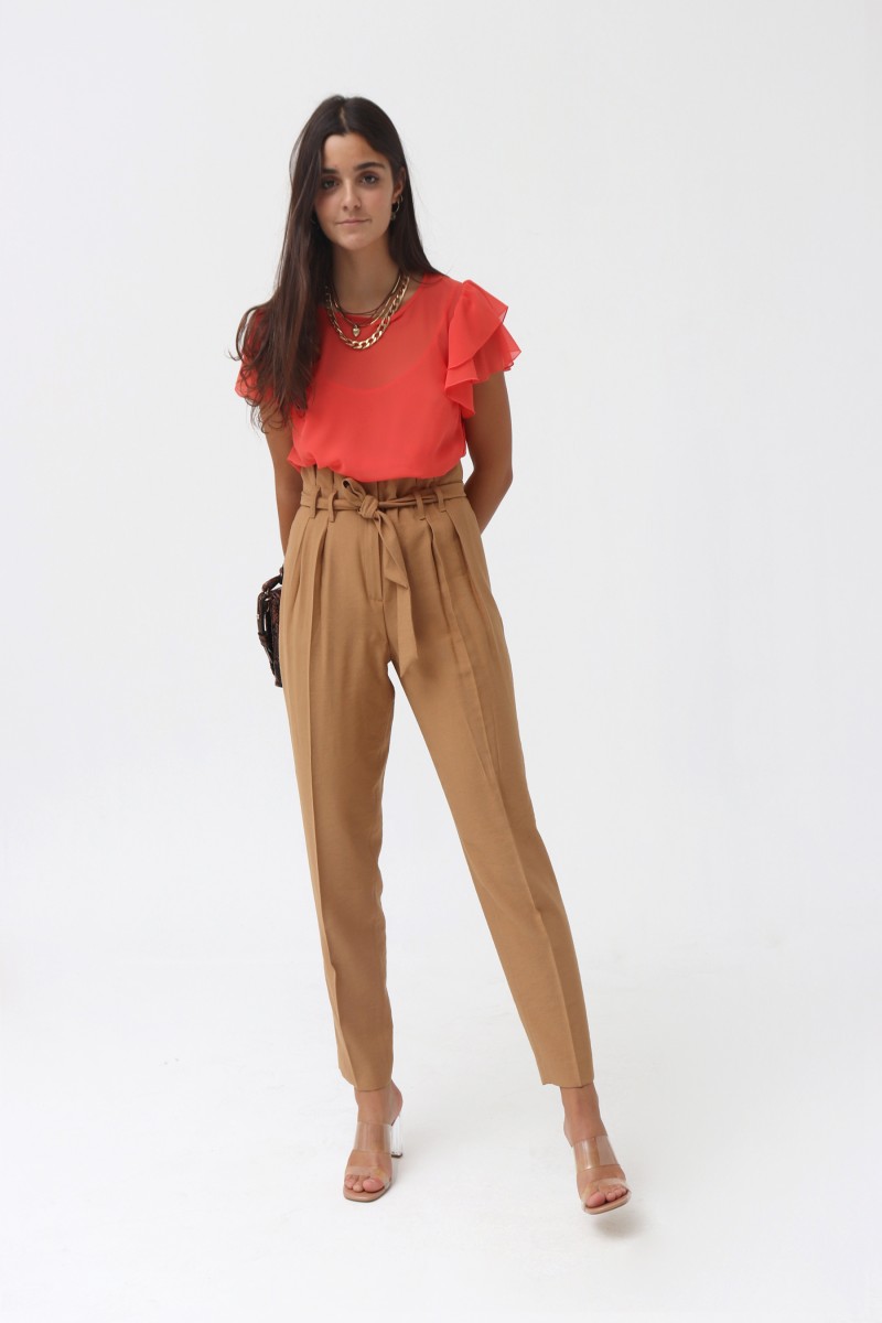 oky coky PANTALON DERCOS SARGA VISCOSA