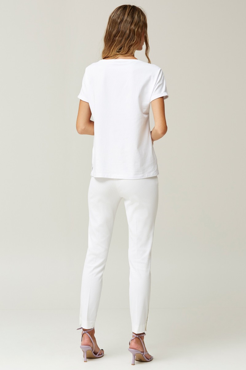 Oky Coky PANTALÓN ESTRECHO PIQUÉ BOTONES BAJO