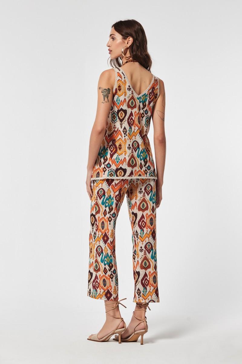 Oky Coky PANTALÓN FAISAN ESTAMPADO IKAT