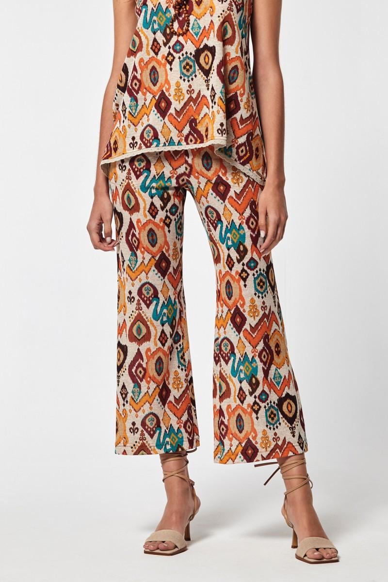 oky coky PANTALÓN FAISAN ESTAMPADO IKAT