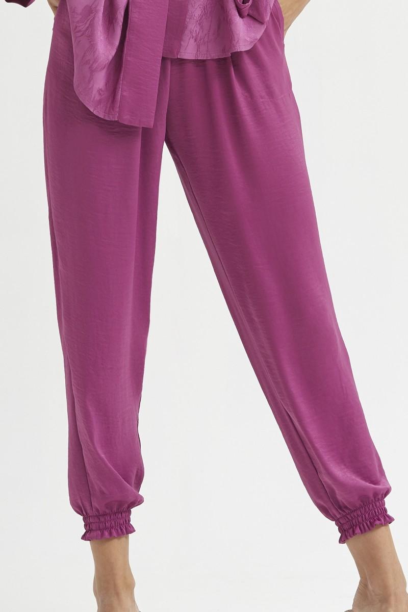 oky coky PANTALÓN GOMAS CINTURA SATÉN LAVADO