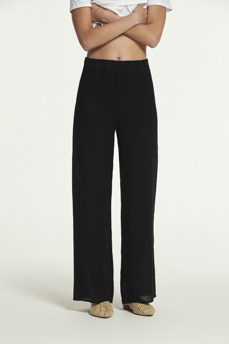 oky coky PANTALÓN IWIRA REJILLA DE LINO